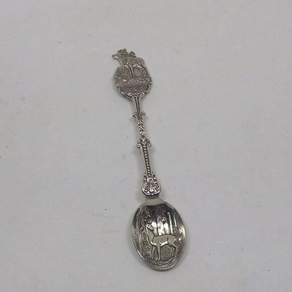 Vintage Yellowstone Souvenir Collectable Spoon-Elk-Embossed Bowl-In Original Box - Picture 4 of 8